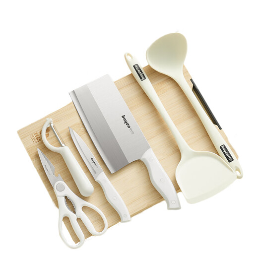 拜格（BAYCO）刀具套装七件套家用菜刀菜板厨具全套水果削皮刀切菜案板 TZ19859