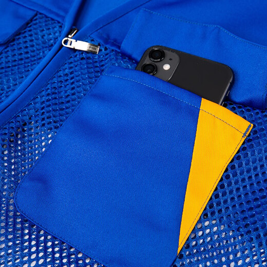 Qinqinjia summer vest work clothes multi-pocket breathable zipper labor protection vest outdoor reporter photography fishing vest men gray XL