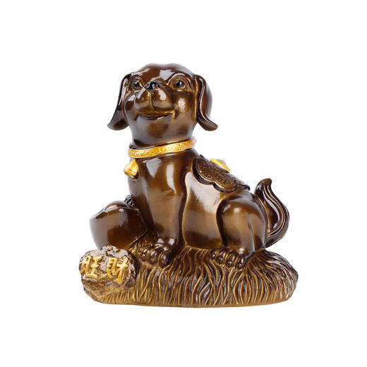 Shantou Lincun creative twelve zodiac dog color changing tea pet ornaments tea play prosperous dog tea tray kung fu tea set tea ceremony accessories prosperous color changing tea pet - gold style 1 piece