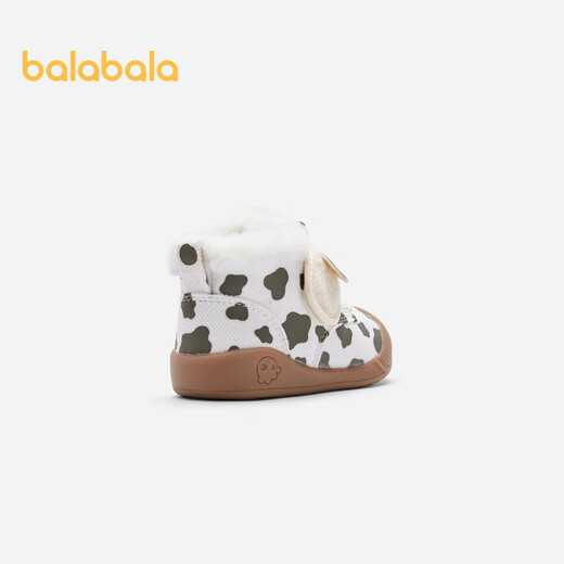 Balabala baby toddler shoes for boys and girls plus velvet thick boots 2024 autumn and winter high top shoes 208424144106