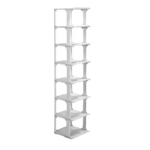 Ni Feng simple shoe rack home door folding storage artifact dormitory narrow small entry-level multi-layer partition corner shoe cabinet warm white 2 layers upgraded and widened