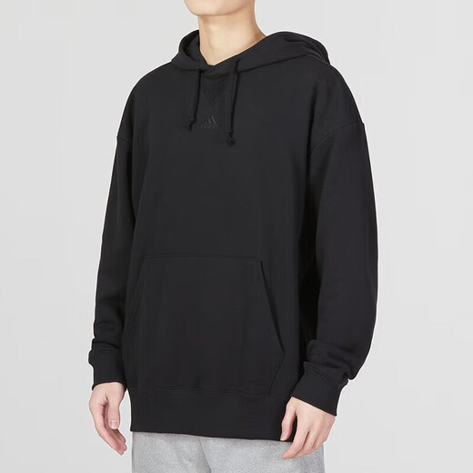 
Adidas Sweatshirt Men's 2024 Spring and Autumn New Sportswear Knitted Hooded Top Pullover IC9759 IC9758 Black M