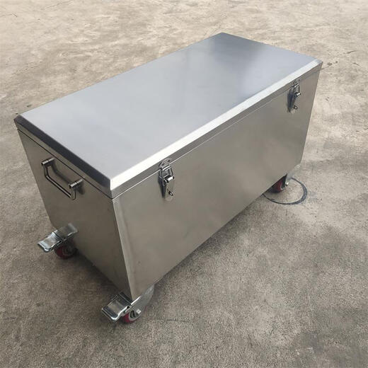 Stainless steel tool box 304 thickened type with wheels large portable hardware tool box storage box repair 201 length 500 width 300 height 300