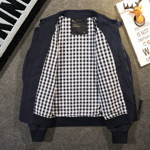 Kuraishi Kazuki executive jacket men's spring and autumn high-end business casual lapel youth outer long-sleeved top men's navy blue 2XL recommended weight 140-155Jin Jin equals 0.5 kg