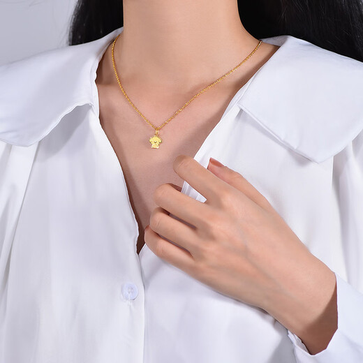 Chow Tai Fook Año del perro Zodiac Light Sand Love Puppy Foot Gold Gold (Tarifa de trabajo: 160 precios) EOF691 Foot Gold aproximadamente 1.35 g