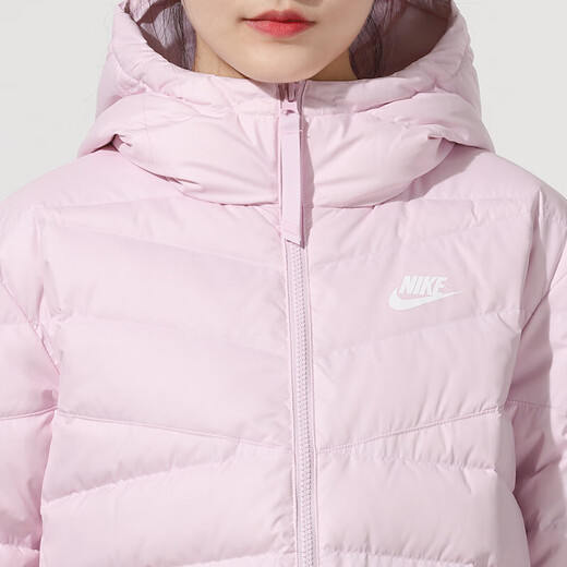 Nike (Nike) Down Jacket Women's Winter New Sports y Casual Wear Waching Chaqueta de algodón a prueba de viento DH4074-010 DH4074-695 PINK L