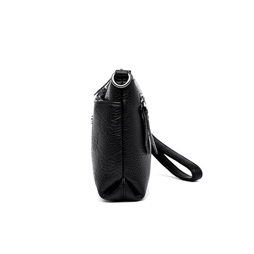 Jingshi soft leather small bag middle-aged ladies mother bag 2025 new versatile lightweight hand-held shoulder crossbody bag mobile phone bag black