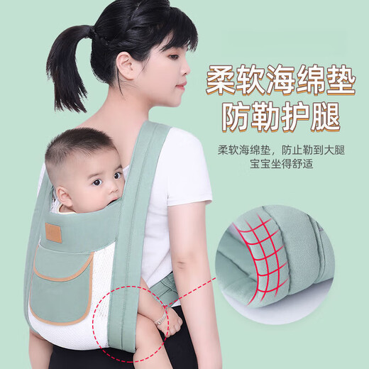 潼芯（tongxin）四爪背带婴儿多功能老式背小孩背袋广东传统防O型腿四季可用 大波点四爪(大款18-40斤)