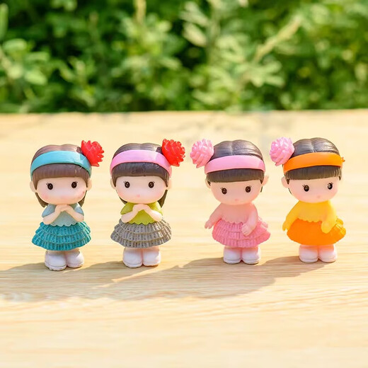 Gelun cartoon little girl cute doll boy couple decoration landscaping birthday gift office desk decoration set 4 boy next door