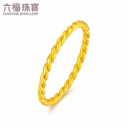 Lukfook Jewelry Pure Gold Braided Gold Ring Solid Ring Ring Price Approximately 1.20g - Size 11