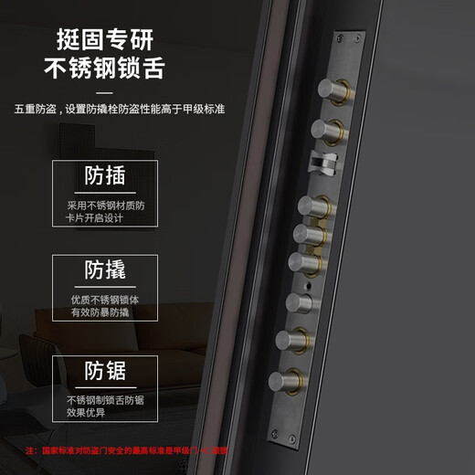 Tinggu Super Class A Security Door Hidden Scharnier Full Water Foam Filling Eingangstür erhöhte Türsicherheitstür intelligent
