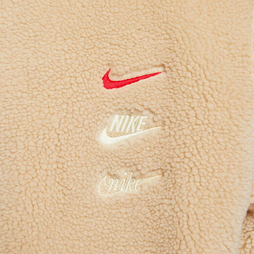 Nike Jacket Men's Clothing 2024 Autumn and Winter Cny Dragon Year Limited Limited New Tre-Hook Imitation Lamb Collar Sports y ropa casual FZ6194-126 Color de té de leche 2XL