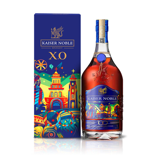 凯萨贵族KAISERNOBLE 白兰地xo洋酒法国进口40度名酒烈酒1000ml【100限定版】礼盒送礼 （性价比） 1000mL 2瓶 含礼盒礼袋