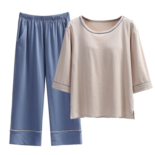 Pyjamas mit BHs für Sommerkleidung für Frauen mit Brustpads Pyjamas für Frauen zweiteiliger Sommer kurzärmelige Tasse Hauskleidung für Hauskleidung für No Wear BH Summer kann vor einer Brustpadel 9902 2xl 140-160jin [Jin gleich 0,5 kg gleichen]