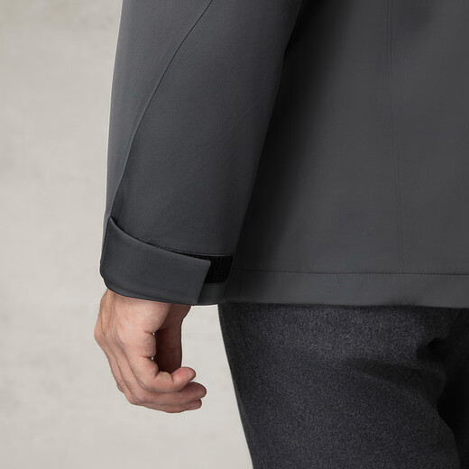 GORNIA men's casual hooded detachable windbreaker simple fashionable commuter casual jacket GBW23342333 Gray XL