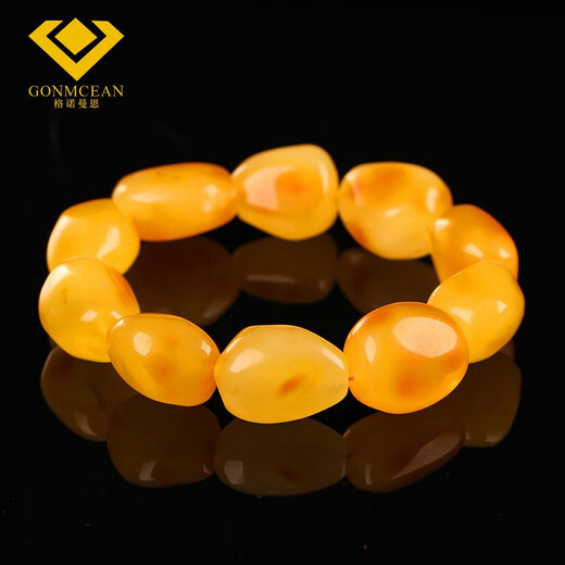 格诺曼恩（GONMCEAN）蜜蜡随形手串琥珀手链男女款天然蜜蜡原石手串生日礼物 13821