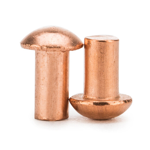Jinggong copper rivets semi-round head solid rivets round head rivets copper solid copper rivets M2.5M3M4M5M6 3*5 (200 pieces)
