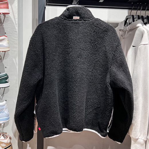 Nike (Nike) Jacket Men's Top Spring y Autumn New Tarm Tarming Lamb Stand Collar Fashion Aear Chaqueta casual FZ6194-010/Negro/Año de Dragon Limited S (165)/Sugirió 100-120Jin [Jin equivale a 0.5 kg]