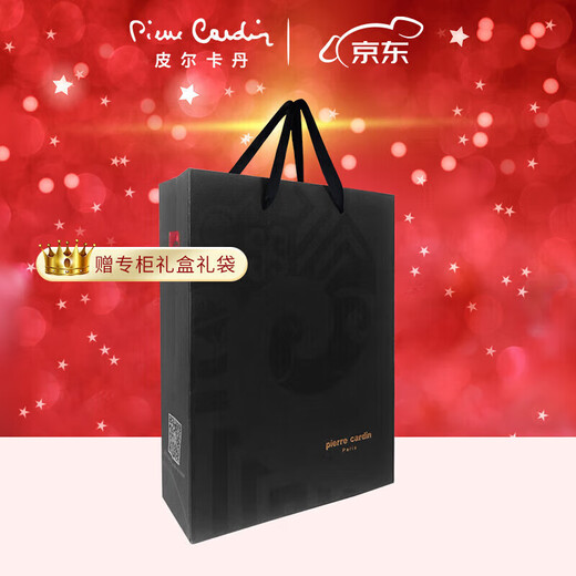 Pier Cardin handbag men's head layer cowhide leather long zipper wallet large capacity hand grab bag birthday gift black
