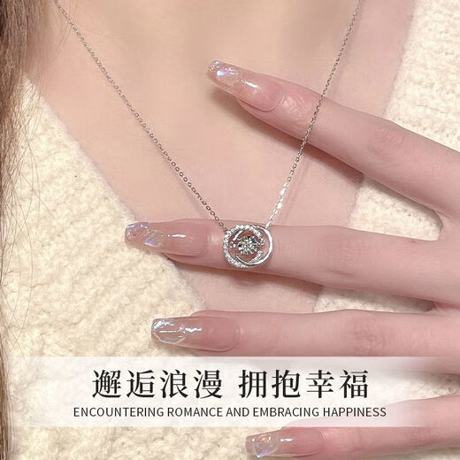 China Gold S925 Silver Heartfelt Interlocking Double C Necklace for Women 2025 New Clavicle Chain Pendant Practical Birthday Gift Romantic Rose Gift Box *Shipping from Yakura* Same day/next day delivery