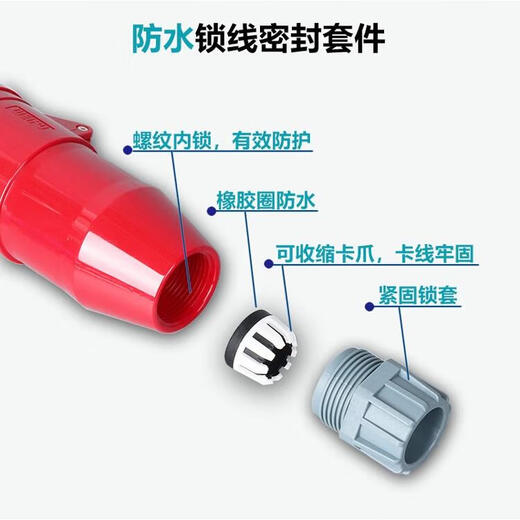 威浦工业插头插座TYP235明暗装座16A32A5芯防水航空连接器TYP285 16a5芯套装typ235+typ6623