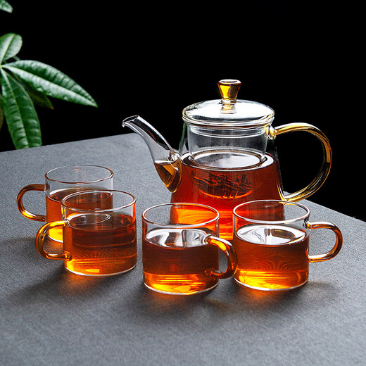 Yaji teapot large capacity heat-resistant glass teapot tea water separation teapot 750ml
