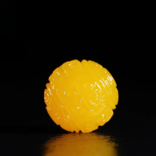 DL 1998 Fat Donglai same style beeswax single beads natural amber loose beads pattern beads amber carved round beads DIY star and moon bodhi 10mm single