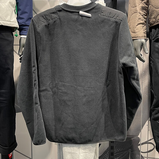 Nike (Nike) Sweatshirt Herren Frühling und Herbstjacke Fleece warme Sportswear Mode runde Hals Casual Pullover DD4855-010 Black XL