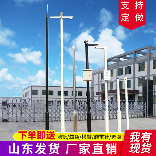 利瑞捷 监控杆2.5米两段拼接组合款户外小区摄像头支架