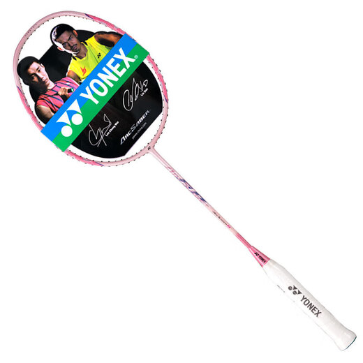 YONEX尤尼克斯羽毛球拍全碳素精准控球高磅弓箭ARC8樱花粉穿24磅附手胶
