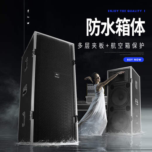 浮洛德舞台音响套装单12寸双15寸\/18寸低音炮铝包边音箱演出航空箱大功率婚庆 725音箱/双15寸 190磁