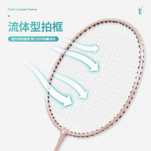 匹克 羽毛球拍对拍耐打成人学生套装训练比赛拍FT-J88 天堂粉/天使蓝