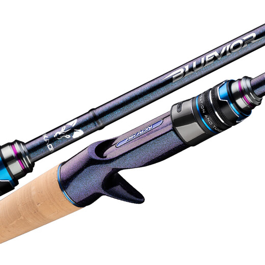 RIKAON Wild Dog BLUEVIOR Blue Viagra Fat Boy Black Pit Competition Bass Fishing Gun Handle Lure Rod High Carbon Lure Fishing Rod 2.03m /BVC682MR
