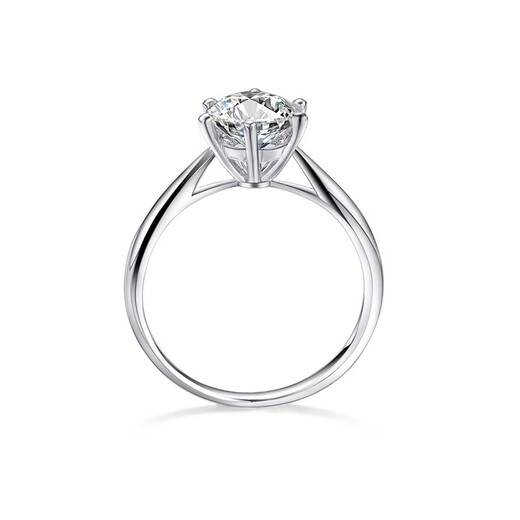 AVHE platinum diamond ring Saturday claw waist classic ring for women cultivated diamond PT950 wedding platinum gift for Chinese Valentine's Day Saturday claw platinum ring + moissanite 50 points