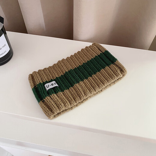 Jincheng Wool Knitted Letter Headband New Sports Bandana Baotou Fashion Simple Versatile Hair Accessories Women H490 White Blue