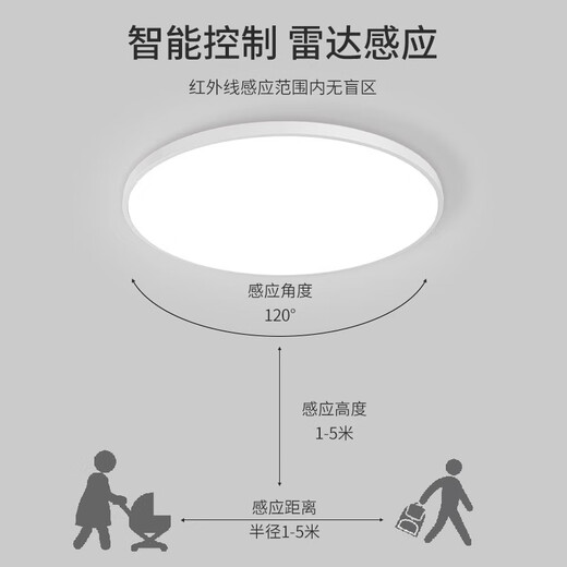 Fanyao led voice-controlled sensor light ultra-thin three-proof ceiling-mounted lamp stair aisle corridor corridor light smart light 24W-voice control sensor