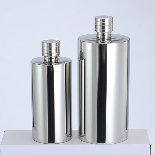 MZXM Germany imported quality stainless steel 304 wine bottle 1Jin Jin equals 0.5kg 2Jin Jin equals 0.5kg Thickened cylindrical kettle portable Moutai bottle creation 21ml 1Jin Jin equals 0.5kg Sanded cylindrical style