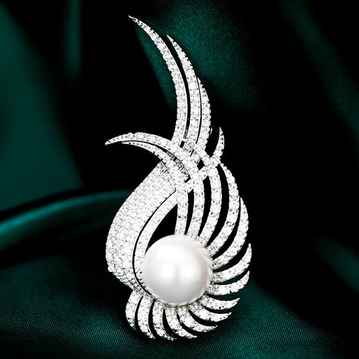 Crystal brooch for women, high-end corsage, light luxury suit badge, anti-exposure, practical corner button, coat fashion accessories, elegant brooch three-piece set TS171