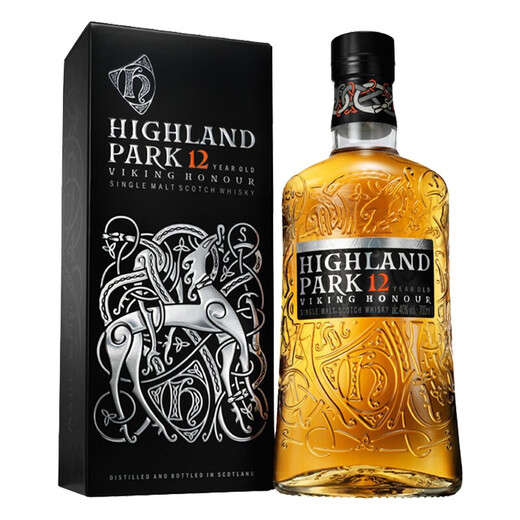 高原骑士（Highland Park）12年 维京荣耀 苏格兰 单一麦芽威士忌 700ml 礼盒装 进口洋酒