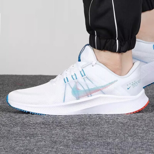 耐克（NIKE）男鞋2025新款夏季WEARALLDAY运动鞋网面透气学生休闲鞋跑步鞋 DA1105-101白色蓝红 38.5
