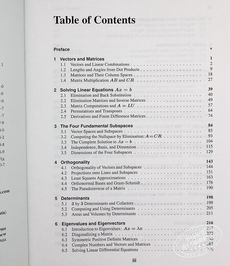 线性代数入门 Introduction to Linear Algebra 英文原版G Strang