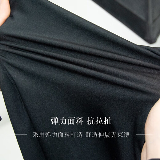 李宁紧身衣背心健身男无袖高弹速干运动跑步套装篮足球训练服打底上衣 能量黑-紧身款 XL