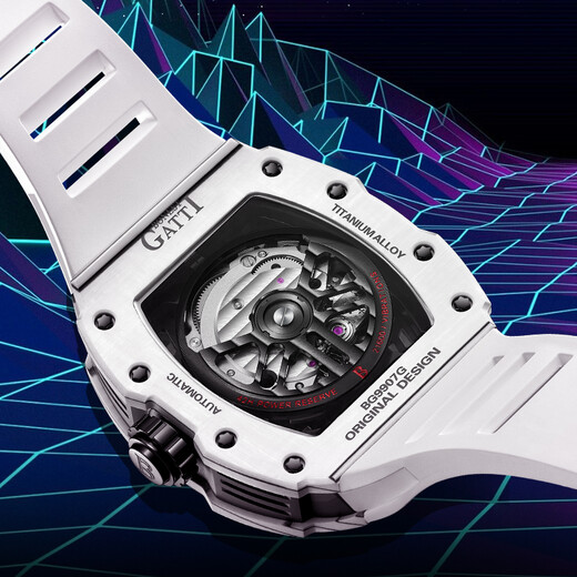 
Bugatti (BONEST GATTI) watch boys birthday gift for boyfriend German hollow fully automatic mechanical watch wine barrel luminous carbon fiber men's watch carbon fiber BG9906-A3 noble carbon black