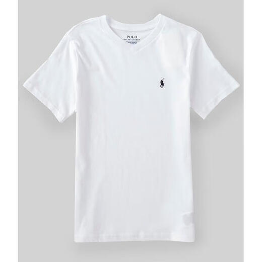 Polo Ralph Lauren big kids 8-20 boys children's clothing short-sleeved basic v-neck t-shirt versatile fashion henley shirt men's 20166698 Andover Heather L