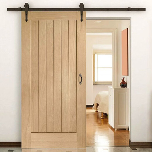 悬浮门平移门稳固幽灵谷仓定制实木复合隐形卫生间吊轨推拉 多色免漆木门/套