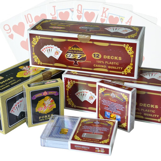 佳易娱乐 GYT塑料pvc扑克牌成人东北填大坑填坑踢-扑克耐磨防水可水洗创意 填大坑699（蓝色）整条12副装