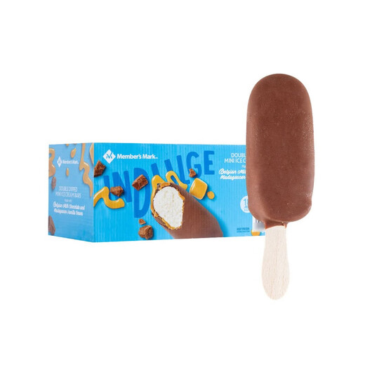 Sams Eis, geschichtter Schnee, Vanille -Kakao -Geschmack, importiertes Eis, Joghurt, Eis, Eis, Eis, kaltes Getränkendessert, Mandel knusprig Eis, 63 g*12 (756 g)