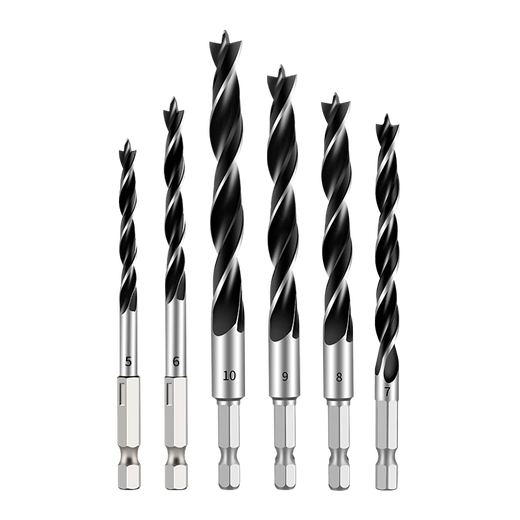 Pachin woodworking drill three-point positioning and drilling integrated support drill woodworking special hole opener drill bit woodworking drilling TG super hard woodworking three-point drill round handle 4mm three-pack