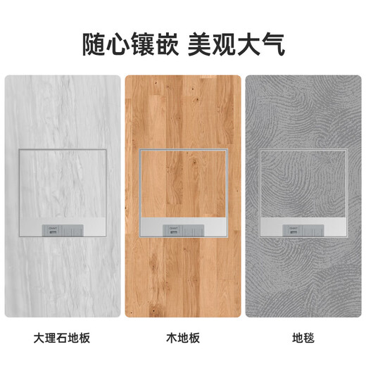 Chint (CHNT) switch socket embedded hidden floor plug stainless steel marble tile socket [flat invisible]