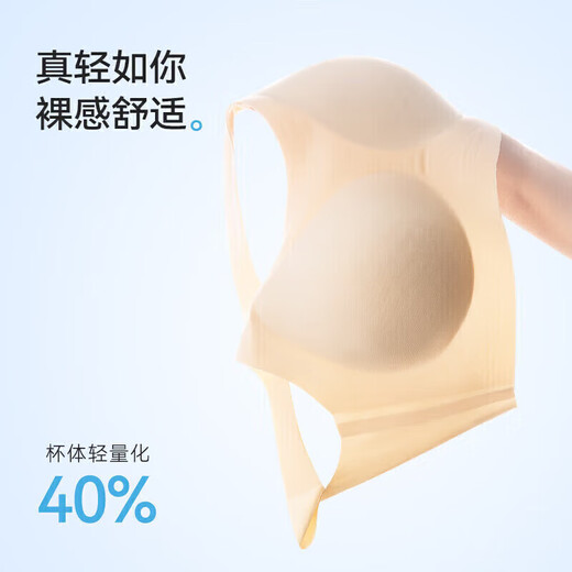 猫人（MiiOW）无尺码文胸女士内衣女隐形无痕收副乳透气文胸套装礼盒装